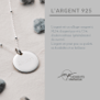 Collier calendrier personnalisé avec date gravée, argent