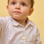 Collier enfant personnalisé baptême dessin Agneau, plaqué or
