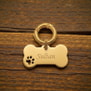 Médaille os empreinte ajourée pour chien, doré