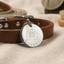 Médaille illustrée pour chien 30mm, argentée