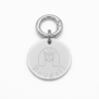 Médaille illustrée pour chien 30mm, argentée