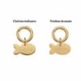 Médaille poisson dorée pour chat