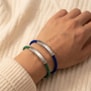 Bracelet homme cordon et plaque acier