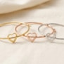 Bracelet Jonc acier & charm Coeur