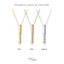 Collier personnalisé barre secrète, femme