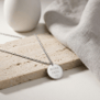 Collier Homme Gravé Acier – Médaille Ronde bombée