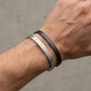 Bracelet Jonc Homme Personnalisé – Minimaliste, Noir