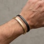 Bracelet Jonc Homme Personnalisé – Minimaliste, Doré