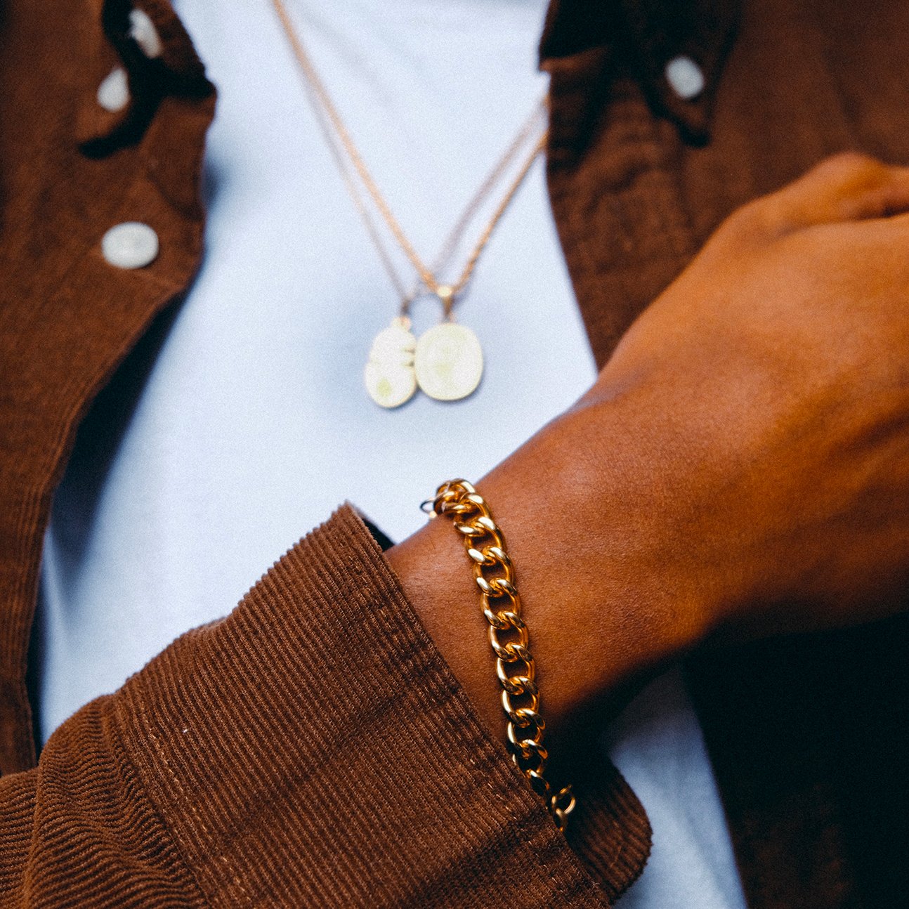 Bracelet homme cuir tressé de Luxe - Orange → GENTLESON